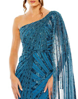 2 of 3 Mac Duggal 20528 Dress Ocean-Blue