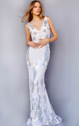 1 of 2 Jovani 23319 Ivory/Silver