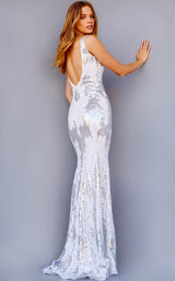 2 of 2 Jovani 23319 Ivory/Silver