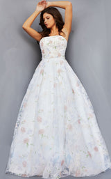 2 of 3 Jovani 07966 Off-White-Multi