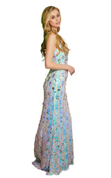 2 of 4 Colors Dress 2213 Dress Blue-Ivory