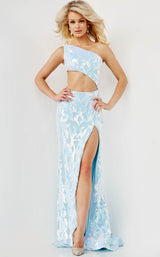 1 of 7 Jovani 22853 Light Blue