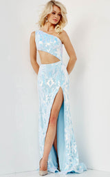 5 of 7 Jovani 22853 Light Blue