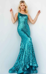 1 of 4 Jovani 23076 Dress Turquoise