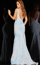 10 of 10 Jovani 23386 Dress Iridescent-White