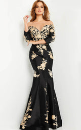 3 of 5 Jovani 24327 Dress Black-Gold