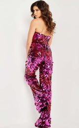 4 of 4 Jovani 24527 Jumpsuit Fuchsia