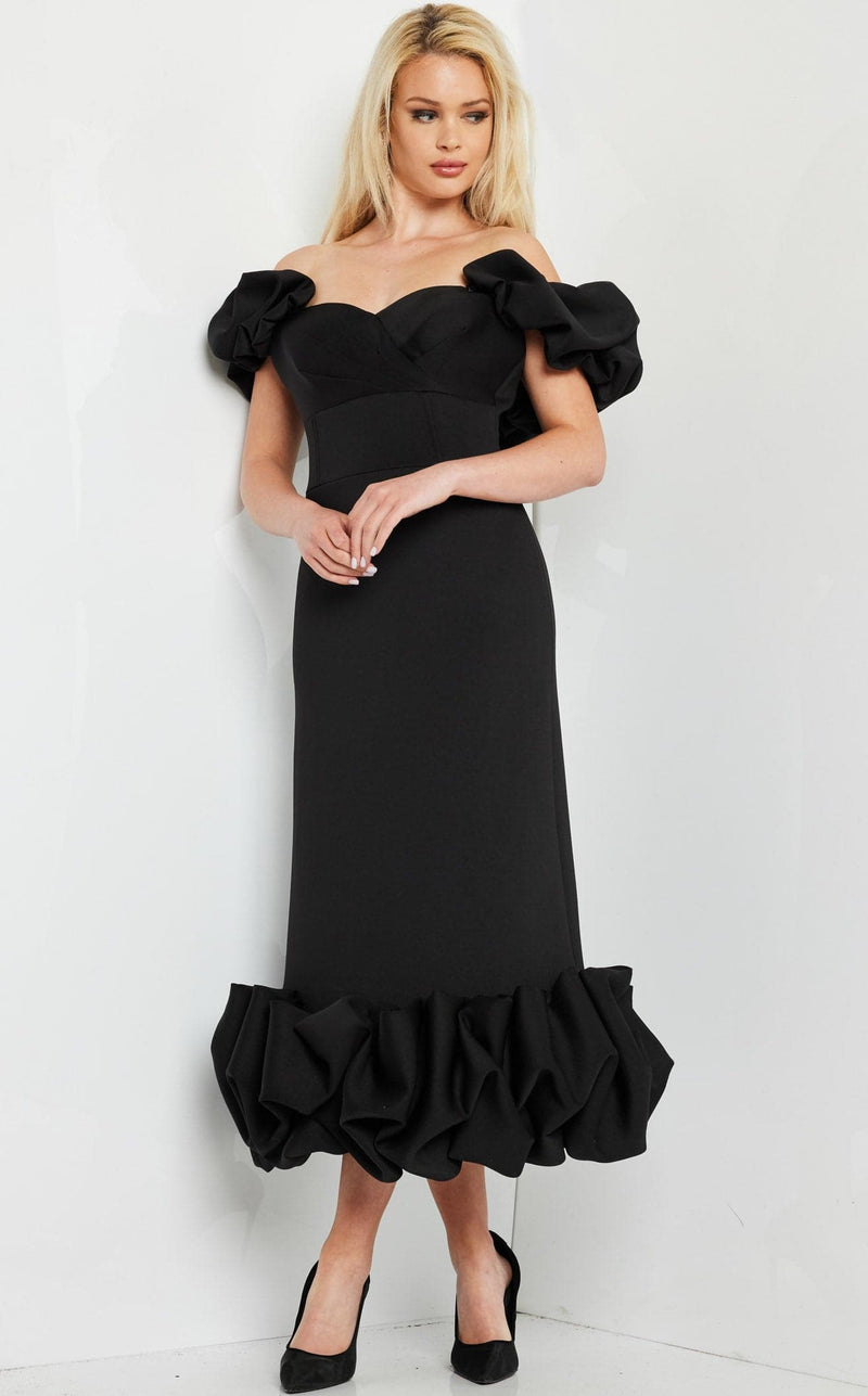 jovani black off the shoulder dress Jovani 24535 Dress