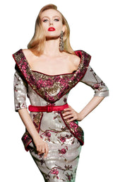 2 of 2 MNM Couture 2494 Burgundy