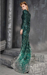 2 of 3 MNM Couture 2628 Green-Silver
