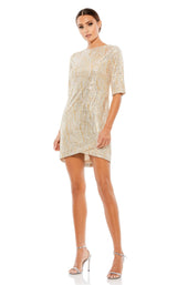 1 of 3 Mac Duggal 26448 Nude-Silver