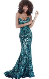 1 of 4 Jovani 2670 Black-Green