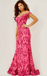2 of 4 Jovani 08647BG Fuchsia