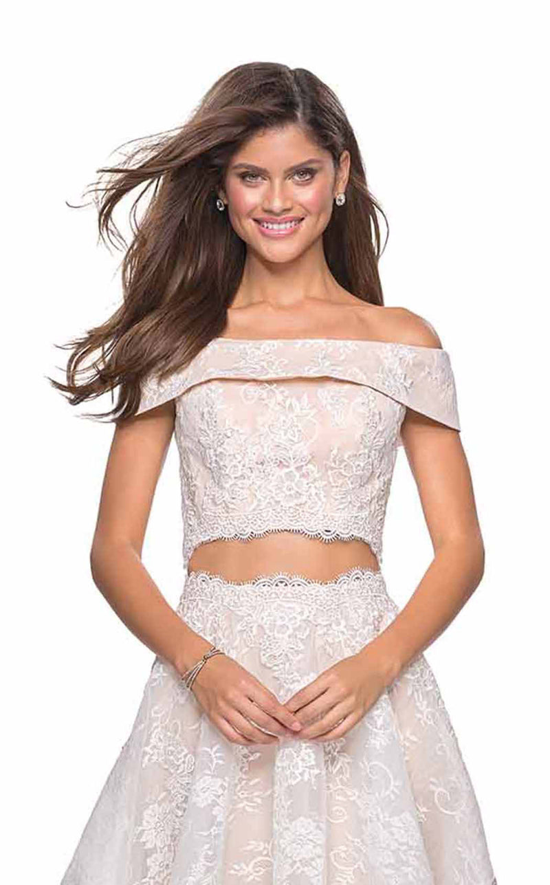 La Femme 27028 White/Nude