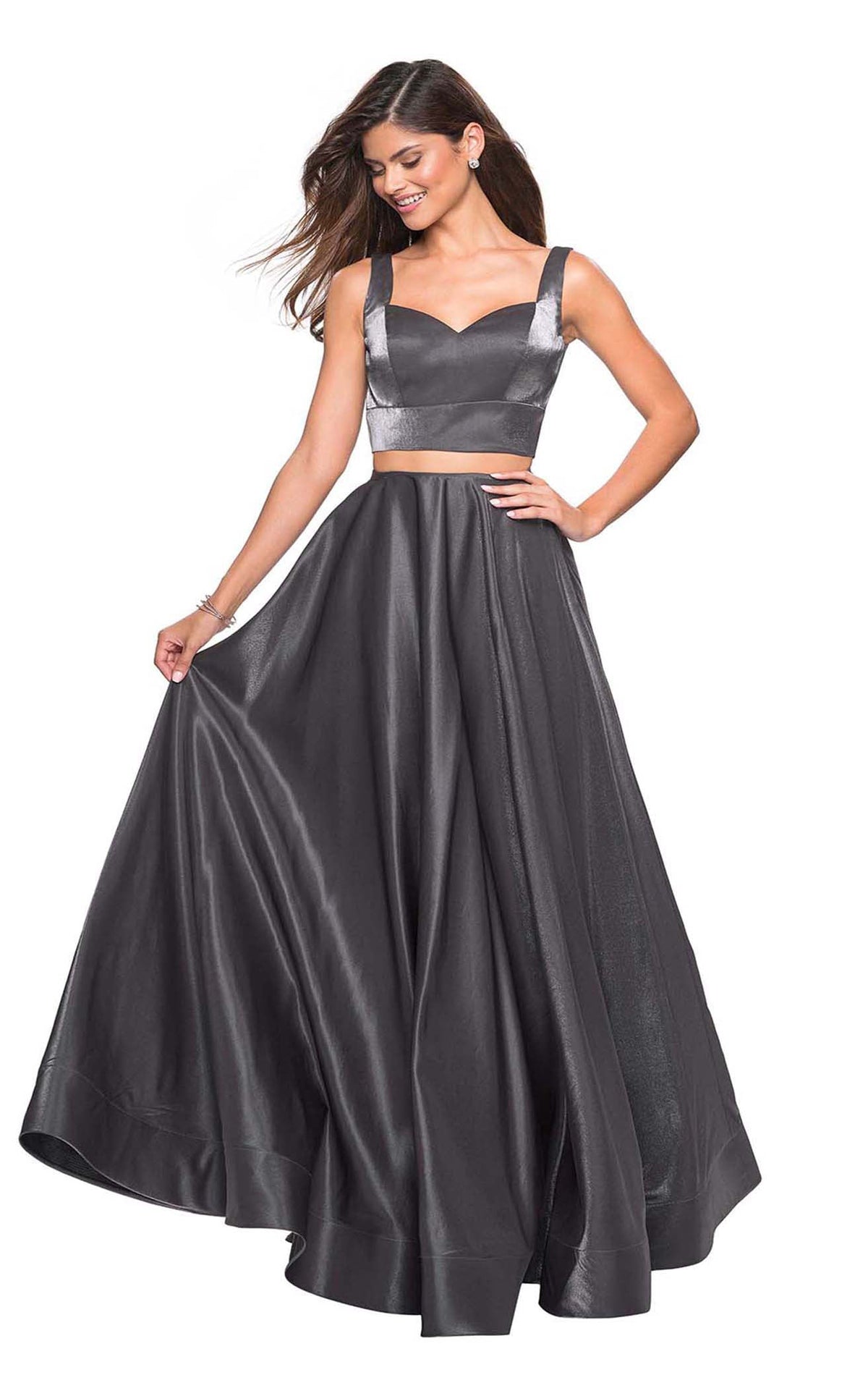 navy blue dress for baby girl Two Piece Set Formal Dress | Two Piece Prom Dress main image 0