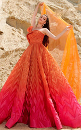 2 of 4 MNM Couture 2746 Fuchsia/Orange