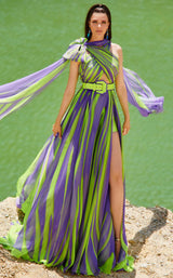 1 of 5 MNM Couture 2749 Pistachio-Purple