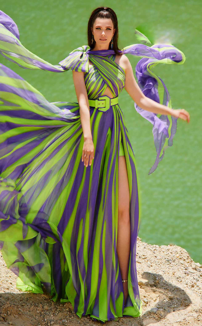 MNM Couture 2749 Pistachio-Purple