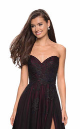 5 of 6 La Femme 27774 Black/Burgundy