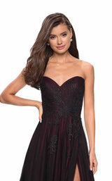 4 of 6 La Femme 27774 Black/Burgundy