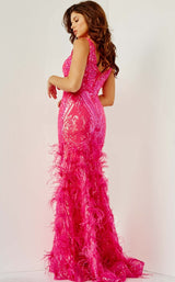 3 of 3 Jovani 07808BG Fuchsia
