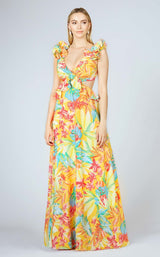 1 of 2 Lara 29270 Yellow Print