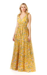 1 of 2 Lara 29275 Yellow Print
