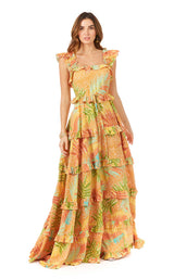 1 of 2 Lara 29280 Yellow-Print