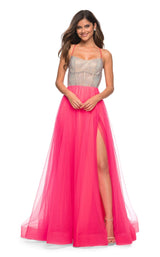 1 of 4 La Femme 30721 Neon Pink