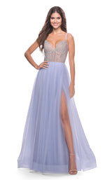 1 of 2 La Femme 31578 Light Periwinkle