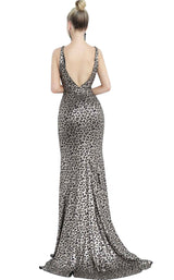 3 of 6 Jovani 3237BG Animal-Print