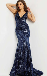 1 of 4 Jovani 32581 Dress Navy