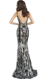 6 of 20 Jovani 3263 Black/Gunmetal