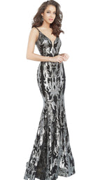 1 of 20 Jovani 3263 Black/Gunmetal