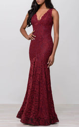 2 of 4 Jovani 33050BG Burgundy