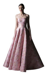 1 of 2 Edward Arsouni Couture SS0345 Fuchsia/Gold