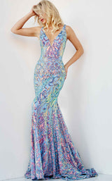 1 of 2 Jovani 07784 Iridescent-Blue