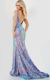 2 of 2 Jovani 07784 Iridescent-Blue