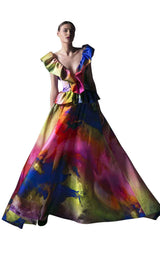 1 of 2 Edward Arsouni Couture SS0350 Multi