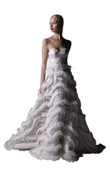 1 of 2 Edward Arsouni Couture SS0363 Gold-Ecru