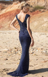 10 of 10 Primavera Couture 3682 Midnight-With-Shawl