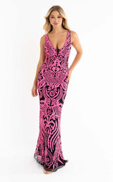 1 of 10 Primavera Couture 3722 Black/Neon Pink