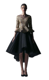 1 of 2 Edward Arsouni Couture SS0379 Black/Gold