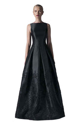 1 of 2 Edward Arsouni Couture SS0382 Black/White