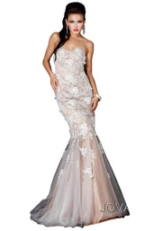 1 of 3 Jovani 3837BG Ivory/Nude