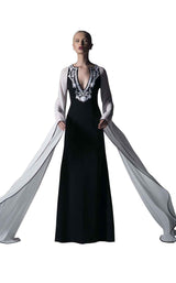 1 of 2 Edward Arsouni Couture SS0383 Black