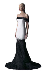 1 of 2 Edward Arsouni Couture SS0389 Black/White