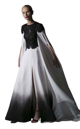 1 of 2 Edward Arsouni Couture SS0391 Black/White