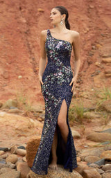 3 of 10 Primavera Couture 3928 Midnight-Multi