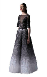 1 of 2 Edward Arsouni Couture SS0393 Black/Silver